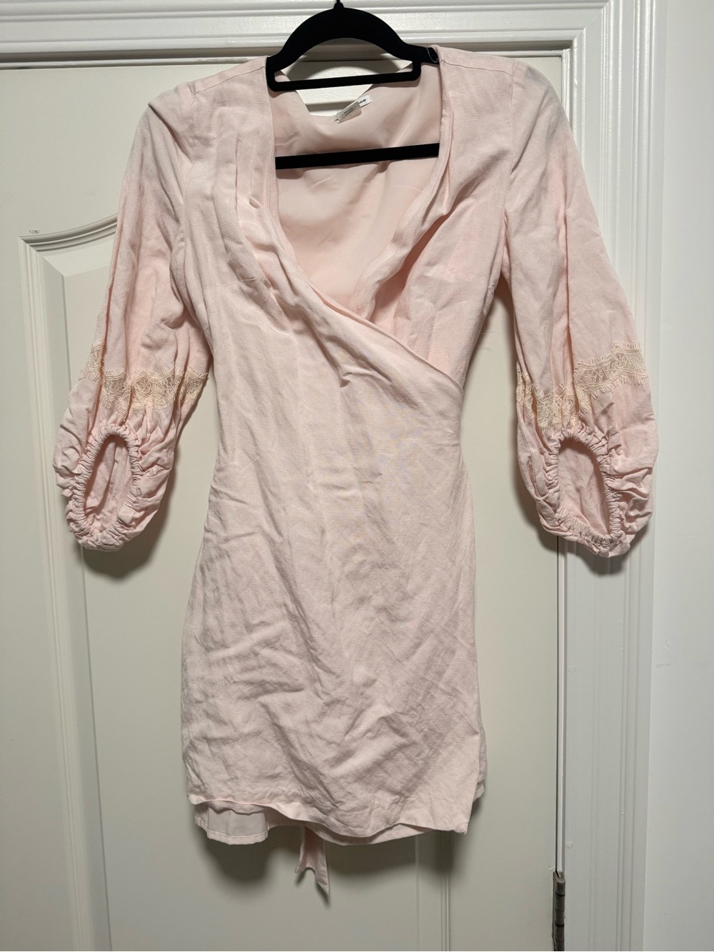 Club Monaco Pale Pink Wrap Mini Dress